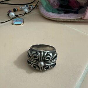 Silver Ring with Intricate Design-CH
